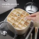 Boîte de Rangement pour Bijoux JORDAN&JUDY Grande Capacité à Compartiments Multiples pour Boucles d’Oreilles, Colliers, Bagues et Montres - Blanc Crème image 4