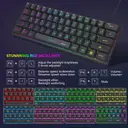 MageGee TS91 60% Wired Gaming Keyboard, QWERTY US layout, RGB Backlit 61 Key Ultra-Compact Keyboard, TS91 Ergonomic Waterproof Mechanical Feeling Office Computer Keyboards for PC, MAC, PS4, Xbox ONE Gamer(Black) image 6