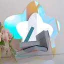 Autocollant Mural Miroir en PVC, Étoile Colorée en Acrylique, 30×30cm image 2