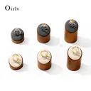 Oirlv Présentoir en Bois 3 Pièces pour Bagues – Support d’Exposition Homme/Femme, Organisateur de Bijoux pour Vitrine ou Comptoir, Porte-Alliances image 5