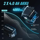 Clé à Chocs Sans Fil Seesii 700 Nm, 1/2" Moteur Brushless avec 2 Batteries 4000 mAh, Boîte 3 Vitesses avec Arrêt Rapide, Idéale pour Camions et Voitures (Changement de Pneus, Desserrage d’Écrous), 6 Douilles image 2