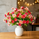 Yuejia 4Pcs 12.6in/32cmArtificial Chrysanthemum Flowers Fake Bouquet Without Vase for Office Family Party Home Wedding Decorations,High-end Artificial Flowers Faux Floral Daisy Bouquet Pack for Decor(rose red) image 5