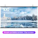 Deli Kit Écran de vidéo-projection, noir – 100 pouces/16:9 image 2