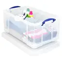 Really Useful Plastic Storage Box 64L Clear (Pack of 2) image 3