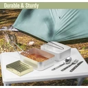 Milestone Camping Stove, Cookware & Cutlery Set with Fuel Blocks 13pcs image 6