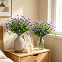 Yuejia 4P CS 13.39in/34cmArtificial Spring Grass, Camellia, Starry Sky, Simulated Home Decor, Simulated Flower Decoration(purple) image 4