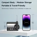 H2ofloss Portable Water Flosser, 6 Modes, 5 Spray Heads, 2500mAH Battery, 570ml Water Tank, IPX7 Waterproof, Black image 3