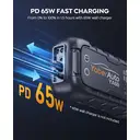 YaberAuto Jump Starter 8000A 65W Fast Charging (All Gas/12.0L Diesel) Portable Car Battery Jump Starter Pack, Jump Box Car Battery Jumper Starter Portable Jumper Cables, 150W DC, 600LM Lights image 3