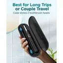 Coulax Hollow-Cup Sonic Electric Toothbrush - 40,000 VPM, 5 Modes, 120-Day Battery, 8 DuPont Brush Heads, Travel Case & Stand - Black image 5