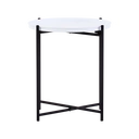 Interiors by Premier Trosa Side Table Round Black/White image 0