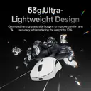 RAPOO VT3 MAX Wireless Gaming Mouse， True 8K Wireless Polling Rate， 53g Lightweight， Up to 750 Hr Battery， Nordic nRF54L15 MCU， 120-Million Optical Switch， 10 Programmable Buttons， Macro Enabled - White image 5