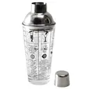 COOK CONCEPT Shaker à cocktail en verre avec 6 recettes 45 cl image 1