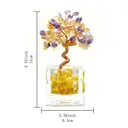 JU7CER Arbre de citrine porte-bonheur avec trésor en cristal jaune et améthyste image 2