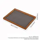 Oirlv Wood Square Flat Jewelry Display Organizer Tray Beige Microfiber Blank Tray Jewellery Jewelry Trays Luxury For Drawers Rings Display Earring Necklace Storage Display, 1pcs image 4