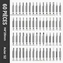 EasyWox Kit de Tournevis Électrique Mini 62-en-1, Affichage Numérique du Couple, Batterie Lithium Rechargeable 500mAh, Boîte de Rangement Rotative, Embouts Longs, Gris image 7