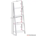 Vida Designs Bookcase Bristol Ladder 4 Shelves White image 6