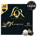 L'OR Espresso Ristretto 40 Coffee Pods Intensity 11 208g image 1