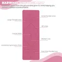 MISS LULU Good Nite Yoga Mats 6 mm Yoga Mat Gymnastics Mat TPE Sports Mat Non-Slip Fitness Mat Training Mat Pilates Mat for Yoga Pilates Training 183 x 61 x 0.6 cm Plum 183*61*0.6cm image 2