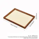 Oirlv Wood Square Flat Jewelry Display Organizer Tray Beige Microfiber Blank Tray Jewellery Jewelry Trays Luxury For Drawers Rings Display Earring Necklace Storage Display, 1pcs image 4