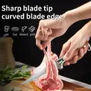 WANGMAZI 40Cr13 Boning Knife Professional Butcher Skinning and Deboning Tool for Beef Lamb Pork Commercial Kitchen with Rosewood Handle image 5