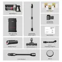 ochama Self-Cleaning Vacuum Cleaner, Cordless Handheld Vacuum, 350W Strong Suction, 28kPa, 35-Minute Runtime, 180° Flat Recline, Visible Green Light, 5-Layer Filtration, Household Vacuum image 9