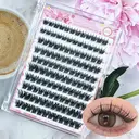 MeoMagic Extensions de cils précollées (pince à cils non incluse) - 10 lignes - 120 pièces WM29 image 0