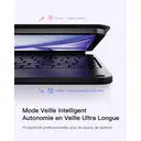 Inateck Housse Clavier magnétique pour iPad Air 11" M4/M3/M2, Air 5e/4e gen 10,9", Pro 11" (1re-4e gen) : Support Cantilever Flottant, rétroéclairage 7 Couleurs et trackpad, AZERTY image 3
