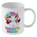 Alphynix 1 Stück, lustige Einhorn Today's Mood Tasse, Porzellantasse, Kaffeetasse,Le cadeau de la saint-valentin, cadeau d’anniversaire image 3