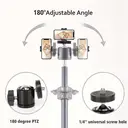Support de Projecteur 1,6 m Trépied Pliable à l'Envers en Métal avec Support de Téléphone Mobile Intégré, Support de Sol Réglable Multifonctionnel Compatible avec Projecteur, Lumière Anneau LED, Appareils Photo DSLR, Téléphones Portables et Caméras d'Action, Idéal pour Tournage en Studio, Diffusion en Direct, Vlog et Support de Fond, Design Compact Gain de Place, Se Pliant à 40 cm image 6