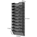 Senhoglb Porte-documents mural format A4 à 10 compartiments, Noir, Offre annuelle, Idées cadeaux image 1