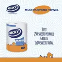 Nicky Unlimited Multipurpose Towel, 3-Ply, 1 Roll image 1