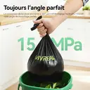 Vivreal Lot de 2 rouleaux de sacs poubelles biodégradables noir - 100 x 10 L image 3