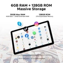DOOGEE Tab A9 Pro+， Android Tablet， 11-inch， 30GB RAM+128GB ROM (2TB Expandable)， Octa-Core， 90Hz HD Display， 8580mAh， 5G WiFi， Widevine L1， Dual Speaker， Face Unlock， Blue image 2