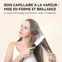 Sunluxy KD880 Peigne lissant vapeur, Hydratation par pulvérisation, Coiffage en un seul peigne, Chauffage PTC uniforme, Soin capillaire, Réservoir d'eau à vapeur, Verrouillage de l'hydratation et effet anti-frisottis, Fer à lisser coiffage rapide maison image 7