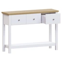 Vida Designs Console Table Arlington 3 Drawers White/Oak Effect image 6
