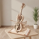 Robotime ROKR Puzzle 3D bois violoncelle magique - 27,5x27,5x47,5 cm - 1 pièce, décoration à la maison, décoration d’étagère,Cadeaux artisanaux pour adultes et adolescents,Jouets éducatifs image 3