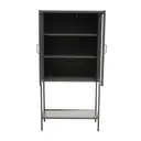 Interiors by Premier Display Cabinet Acier Metal Grey Tall image 3