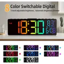 HATITANG PH-03 10.5" Digital Wall Clock Black image 7