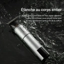 komingdon Tondeuse électrique professionnelle avec écran LED, rechargeable par USB, coupe précis pour cheveux et barbe des hommes, peigne de restriction inclus, idéal pour la maison, cadeau parfait pour la fête des pères ou les fêtes, argent image 4