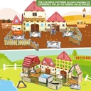 XINQIYUAN Qiyuan Jouet Éducatif Set de Blocs de Construction Magnétiques Animaux Ferme Forêt 7.5cm 30pièces [Mélange aléatoire – Couleurs issues uniquement de la photo principale] image 4