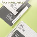 Deli Rhythm Series Lot de 4 carnets à spirale A5, papier ligné 70g/m² - 80 feuilles/160 pages image 2