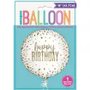 Unique Party Confetti Gold Birthday Balloon, 45cm image 1