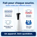 BAIR CARE Hydropulseur dentaire portable M4, Mode pulvérisation pressurisée, Autonomie 30 jours, Rechargeable USB, 4 modes de nettoyage, Étanche IPX7, Hydropulseur buccal compact pour soins quotidiens et voyage image 7