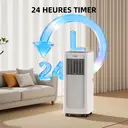 ELECCI Climatiseur Mobile 6000 BTU (1,8 kW), 4-en-1 Refroidissement/Déshumidification/Ventilation/Sommeil, Télécommande, Minuterie 24h, 16–30°C, Filtre Lavable, Kit Fenêtre, R290, Classe A image 7