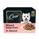 Cesar Deliciously Fresh Dog Food Pouches Mixed Selection in Sauce 12x100g image 2