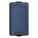 SONGMICSHOME  Pedal Trash Can, Stainless Steel Kitchen Bin with Soft Close Lid, Removable Inner Bucket, for Home, Blue image 1