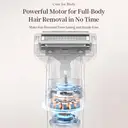 Sparoma 3-in-1 Women’s Grooming Kit – Rechargeable Shaver, Nose Hair & Body Hair Trimmer, IPX7 Waterproof, Rechargeable with Charging Dock, 3 Replacement Heads, TC-017, White image 6