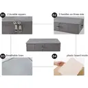 ANQI 2 Pack Foldable Underbed Storage Boxes with Zipper Cover, Light Grey image 3