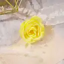 Wei’s Moment 20Pcs Artificial Flowers Roses, Real Touch
 Foam Roses, Fake Flowers Rose for DIY Wedding Bridal Bouquets Baby Shower Table Centerpieces Home Decorations, Cream Yellow image 2