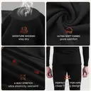 BAMBOO COOL Men's Thermal Underwear with Soft Fleece Lined Base Layer Cold Weather Top Bottom Gift Set L image 4